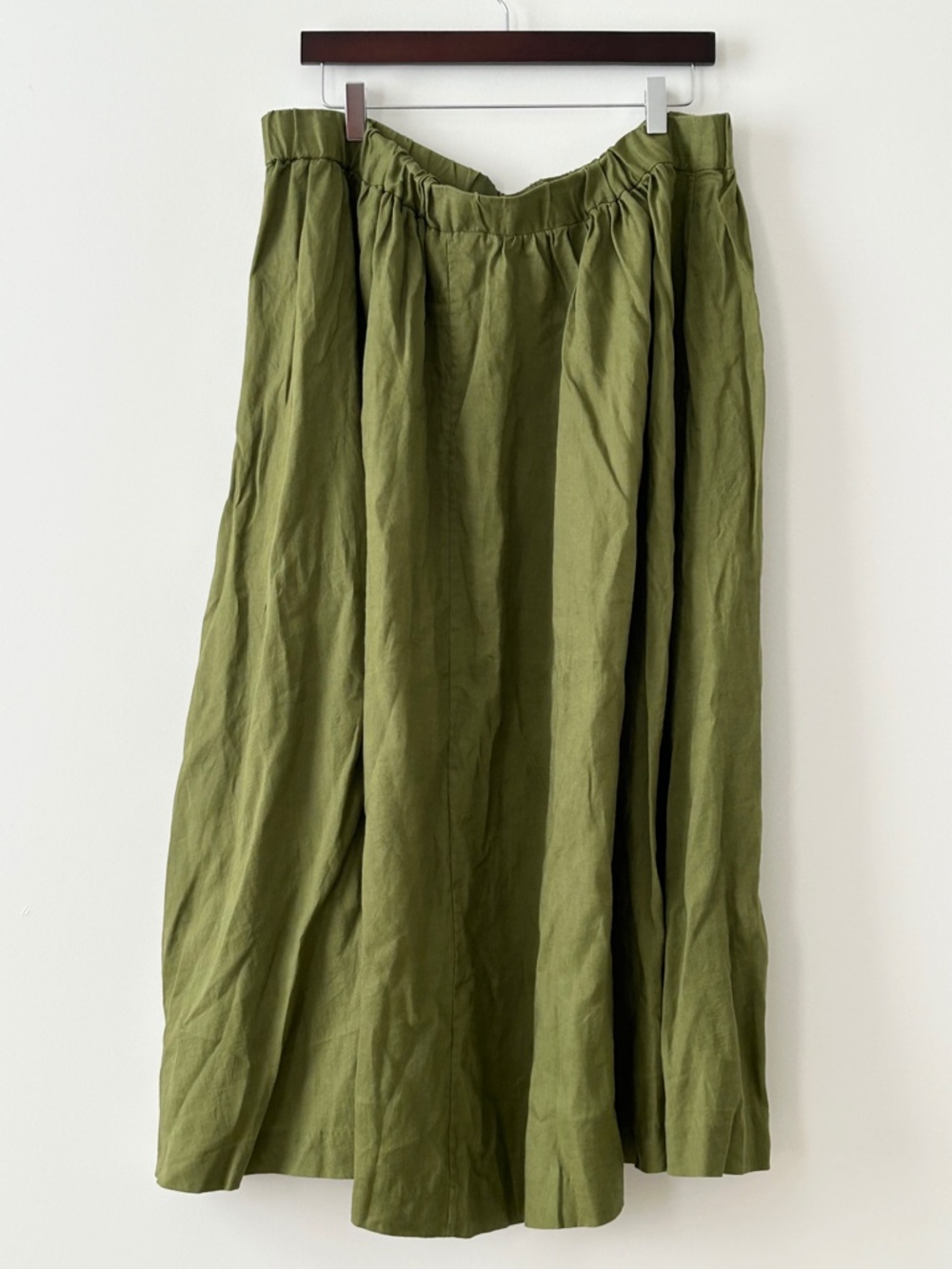 Boden 100% Linen Olive Green Maxi Skirt - Picture 10 of 16